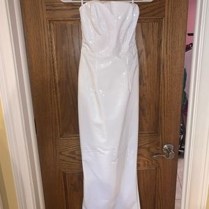 Pencil latex tube dress